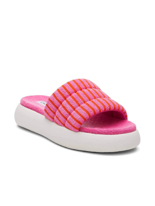 Toms Mallow Slide Terry Γυναικεία Σανδάλια σε Φούξια Χρώμα