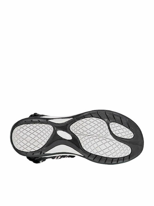 Hamal Women's Flat Sandals Sporty Black Pale Rose