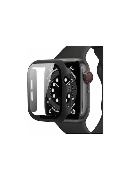 360 Пластмасов Калъф със Стъкло в Черен цвят за Apple Watch 38мм