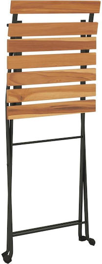 Außenstuhl Metallisch Braun 2Stück 39x45x79cm.