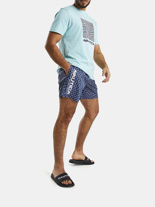 Oslo 5'' Men's Swimwear Shorts Navy Blue with Patterns