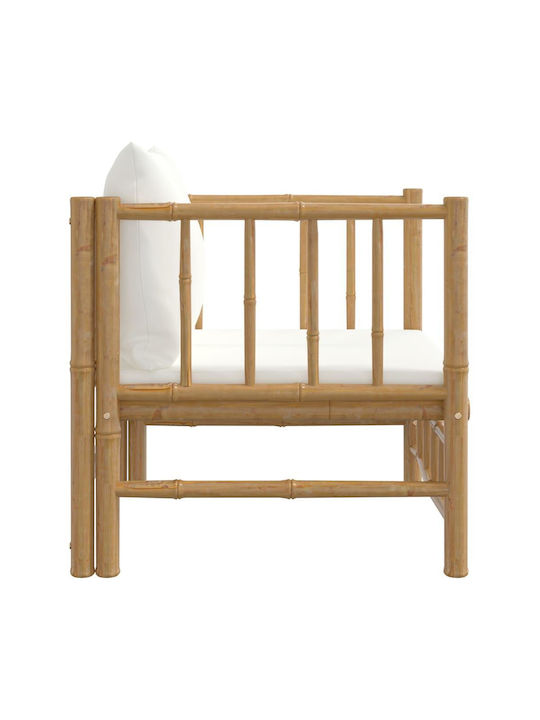 Outdoor-Sessel Bamboo Braun mit Kissen 63x69x65εκ.