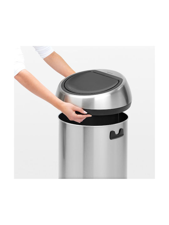 Brabantia Touch Bin Coș de Gunoi Metal Platinum 60lt 1buc