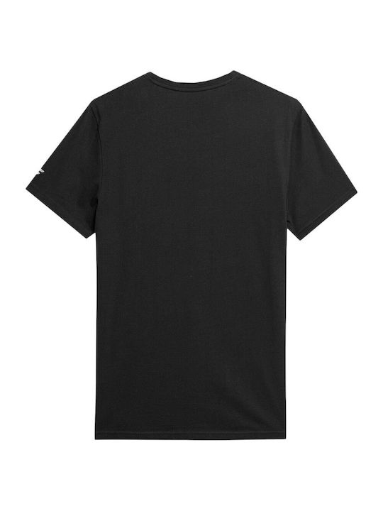 4F T-shirt Bărbătesc cu Mânecă Scurtă Negru