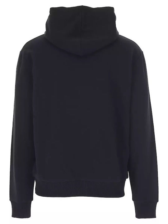 Balmain Herren Sweatshirt mit Kapuze und Taschen Schwarz