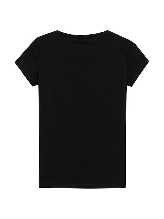 4F Damen Sport T-Shirt Schwarz