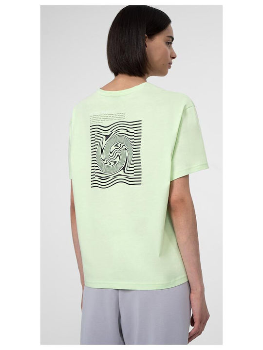 4F Femeie Tricou Monocrom Verde