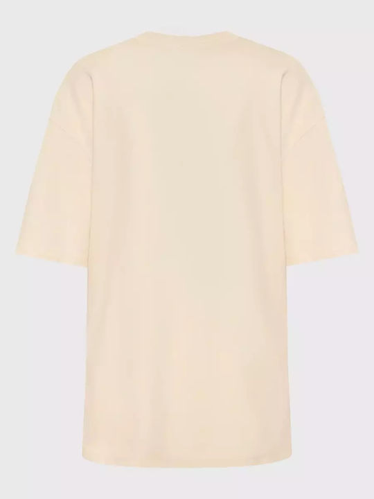 Karl Kani Sommer Mini T-Shirt Kleid Beige