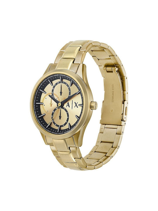 Armani Exchange Dante Watch Battery with Gold Metal Bracelet