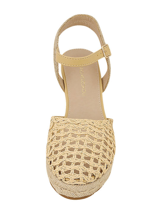 Women's Platform Espadrilles Beige