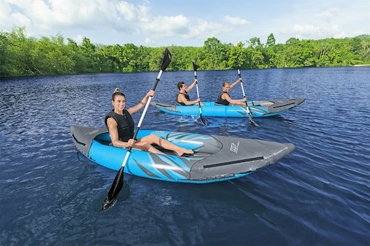 Bestway Hydroforce Surge Elite X1 65143 Пластмасов Каяк Плажна чанта 1 лице Сив
