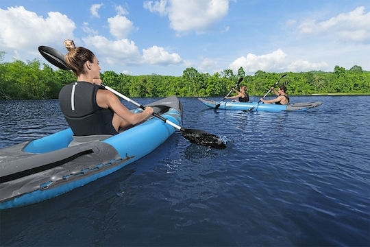 Bestway Hydroforce Surge Elite X1 65143 Пластмасов Каяк Плажна чанта 1 лице Сив