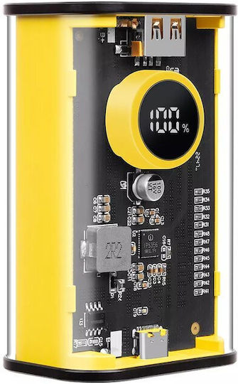 Tactical C4 Explosive Power Bank 9600mAh 22.5W με Θύρα USB-A και Θύρα USB-C Power Delivery Κίτρινο