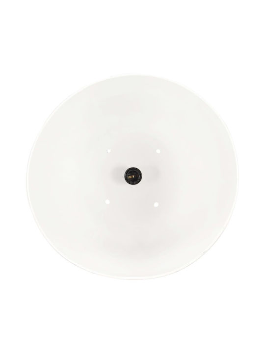 vidaXL Industrial Pendant Light White Bell with Socket E27 32x41cm