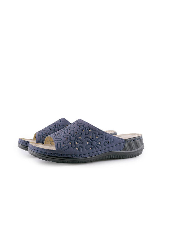 Antrin Napoli Women's Flat Sandals Anatomic in Blue Color