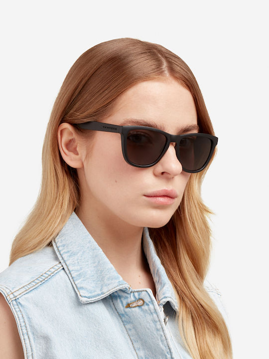 Hawkers Dark One Unisex Γυαλιά Ηλίου με Μαύρο Κοκκάλινο Σκελετό και Μαύρο Φακό O18TR01