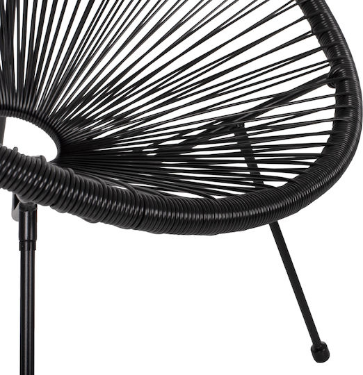 Кресло За Градина От Ратан Allegra Черно 71x73x77см
