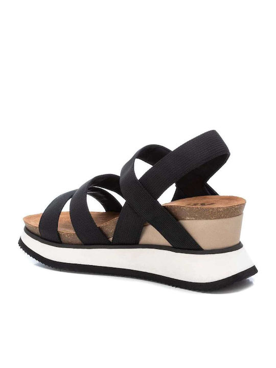 Women's Ankle Strap Platforms Black