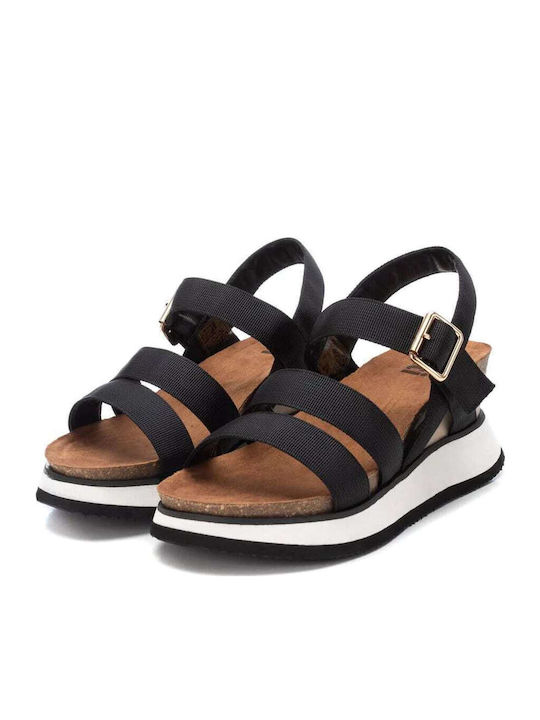 Women's Ankle Strap Platforms Black