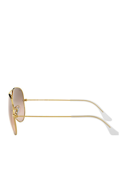 Ray Ban Aviator Sunglasses Χρυσά with Metal Frame