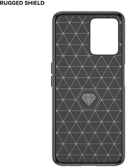 Techsuit Carbon Back Cover Silicon Negru (Realme C35)