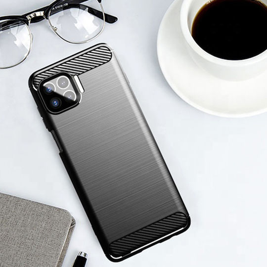Techsuit Карбонова Задна Корица От Силикон Черна (Moto G 5G Plus)