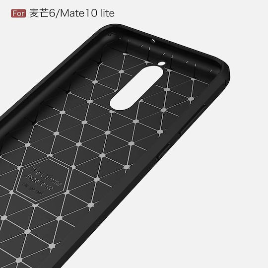 Techsuit Carbon Задна корица Силикон Черен (Huawei Mate 10 Lite)