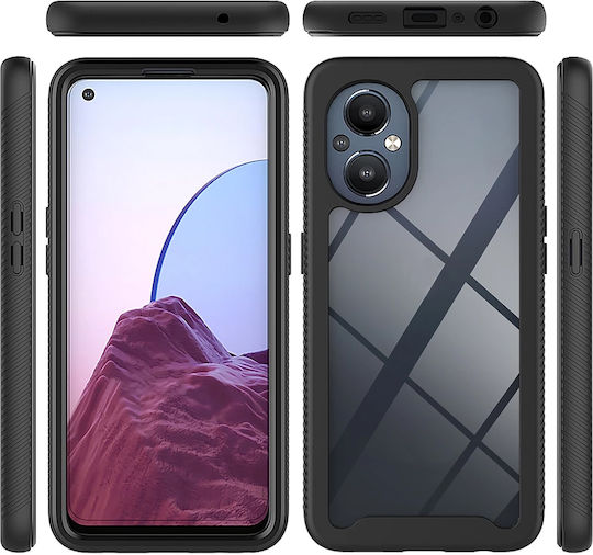 Techsuit 360 Full Cover Σιλικόνης / Πλαστικό Μαύρο (OnePlus Nord)