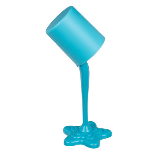 Out of the Blue LED Kinder Tischlampe Beistelltischlampe Spilt Paint mit Farbwechsel Blau 17x30cm
