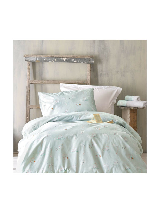 Rythmos Sheet Set Single Cotton Jerom Aqua 160x260cm 3pcs