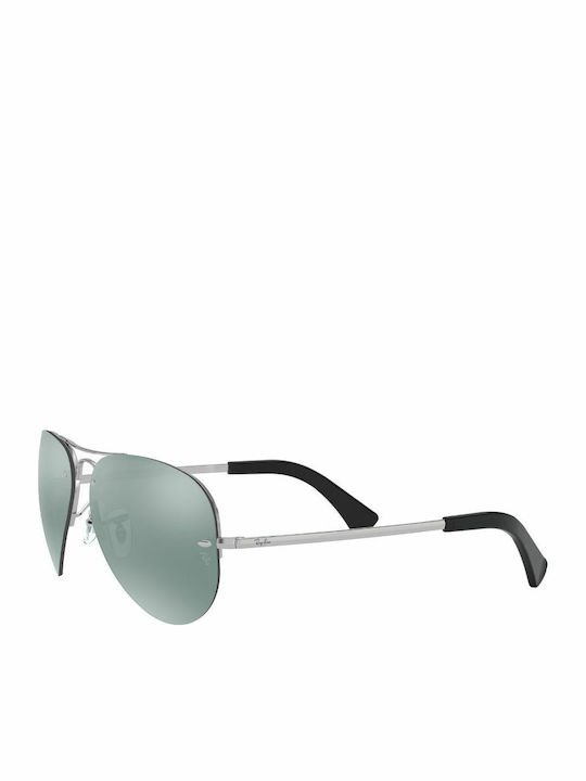 Ray Ban Highstreet Унисекс Слънчеви Очила с Сребърна Метална Рамка и Сребърни Огледални Стъкла