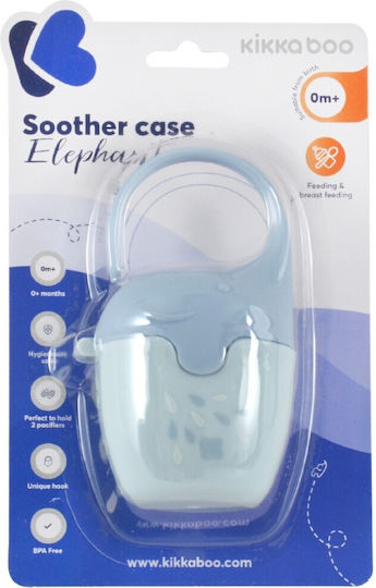 Kikka Boo Case Pacifier Elephant made of Plastic Light Blue