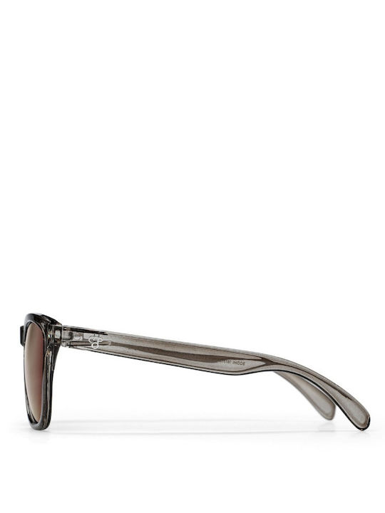 Chpo Bodhi Unisex Γυαλιά Ηλίου με Γκρι Κοκκάλινο Σκελετό και Πορτοκαλί Καθρέφτη Φακό 16131SH