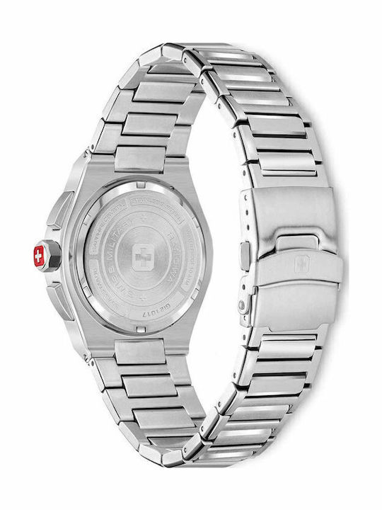 Swiss Military Hanowa Sidewinder Herrenuhr Chronograph Batterie mit Silber rostfreiem Stahlarmband