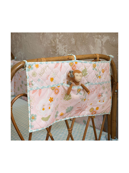 Nima Kinderzimmer-Aufbewahrungskörbe Happy Monkey Rosa
