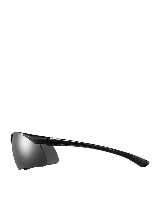 Uvex Sportstyle 223 Ανδρικά Γυαλιά Ηλίου με Μαύρο Κοκκάλινο Σκελετό και Γκρι Φακό S5309822216
