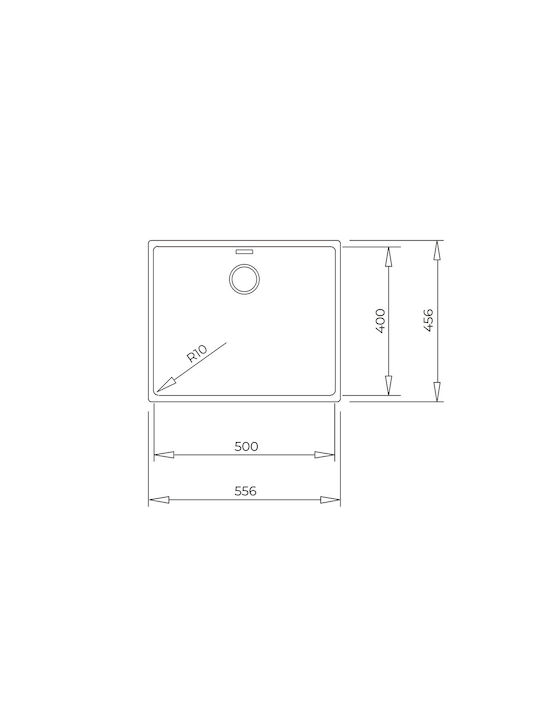 Teka Radea R10 50.40 M-TG 115230051 Drop-In Spüle aus Verbundgranulat B55.6xT45.6cm Schwarz