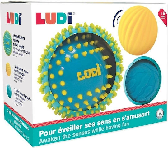 Ludi Αισθητηριακά Sensory Balls 3-Pack για 6+ Μηνών