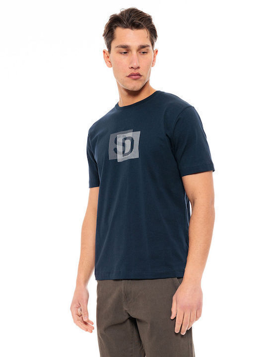 Biston Men's Short Sleeve T-shirt Navy Blue