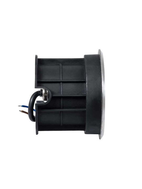 GloboStar Spot De Podea LED 12W Cu Alb Cald IP68 Argintiu