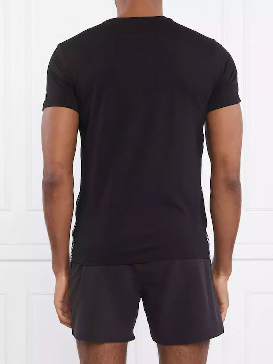 Emporio Armani T-shirt Bărbătesc cu Mânecă Scurtă Negru