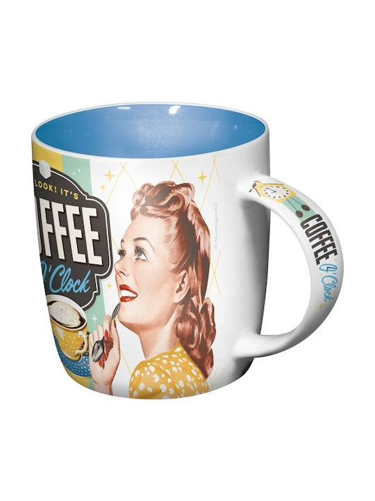 Nostalgic Art Coffee O' Clock Say it 50s Ceramic Cup Multicolour 330ml 43019