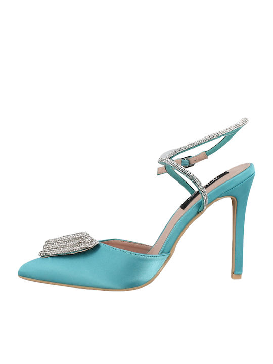 Pantofi cu toc cu Toc Stiletto & Curea Turcoaz