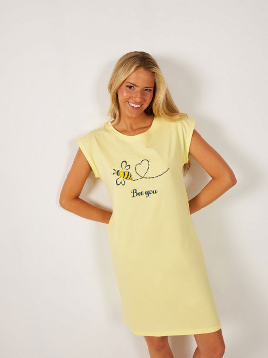 Harmony Women's Summer Nightgown Yellow