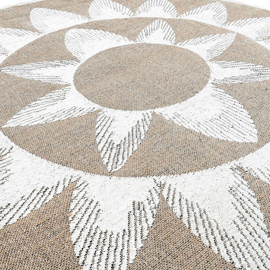 Balsan Gloria Marakes Handmade Rug Round Summer Wicker White / Beige