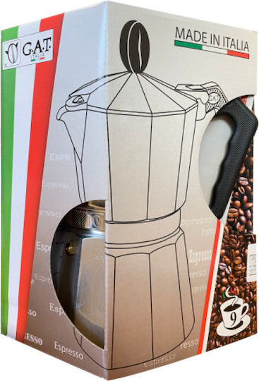 GAT Espressokocher Für Den Herd 3 Tassen Silber