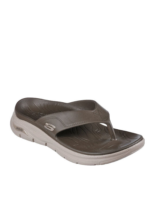 Skechers Flip Flops Καφέ