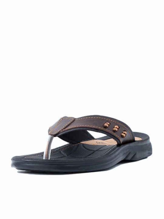 Bella Men's Flip Flops Brown