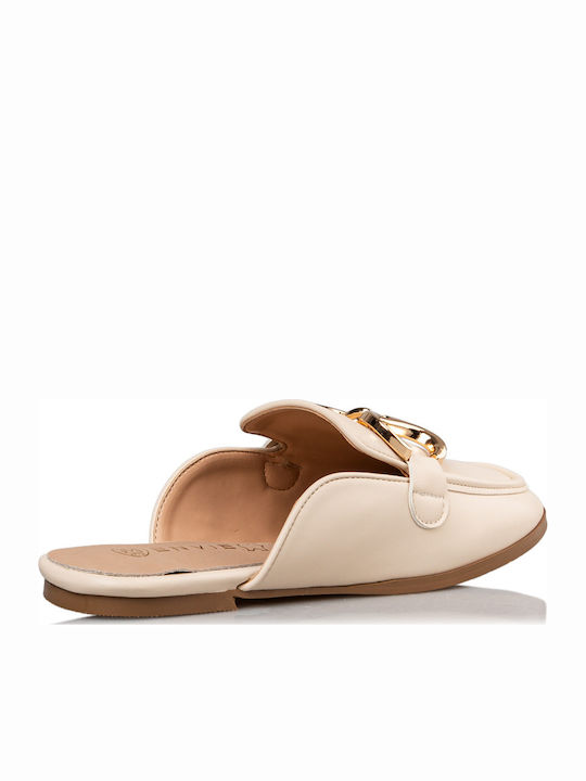 Flat Mules σε Μπεζ Χρώμα