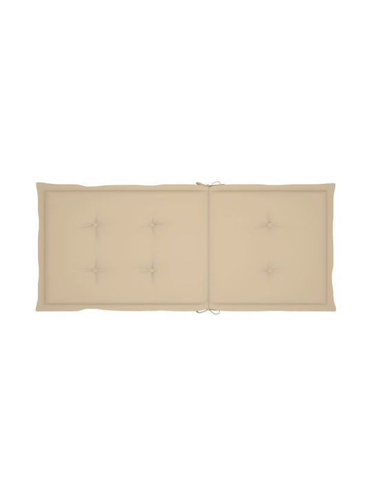 vidaXL Perna Scaunului De Grădină Cu Spătar Bej 2 Buc 120x50 Cm